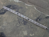 10k white gold c.1920's Deco filigree aquamarine & black onyx bracelet