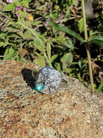 14k gold white gold c.1920's Art Deco diamond ring