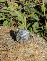 14k gold white gold c.1920's Art Deco diamond ring