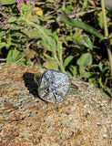 14k gold white gold c.1920's Art Deco diamond ring
