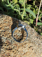 14k gold white gold c.1920's Art Deco diamond ring
