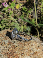 14k gold white gold c.1920's Art Deco diamond ring