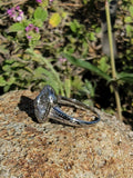 14k gold white gold c.1920's Art Deco diamond ring