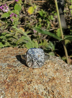 14k gold white gold c.1920's Art Deco diamond ring