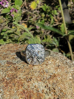 14k gold white gold c.1920's Art Deco diamond ring