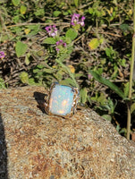 10k yellow gold opal estate ring