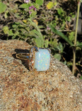 10k yellow gold opal estate ring