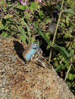 10k yellow gold opal estate ring