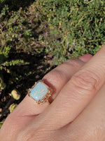 10k yellow gold opal estate ring