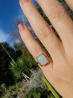10k yellow gold opal estate ring