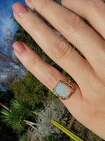 10k yellow gold opal estate ring