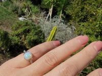 14k white gold filigree c.1920's opal ring