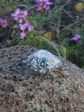 Platinum Art Deco c.1920's rare color changing NATURAL ALEXANDRITE & diamond ring