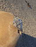 Platinum Art Deco c.1920's rare color changing NATURAL ALEXANDRITE & diamond ring