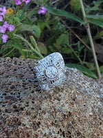 platinum c.1920's filigree diamond ring