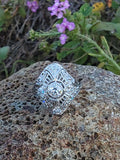 platinum c.1920's filigree diamond ring