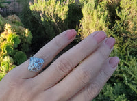 platinum c.1920's filigree diamond ring