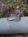 Platinum PINK tourmaline & diamond estate c.1920's ring