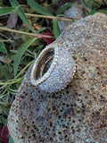 14k two tone diamond cluster estate ring band