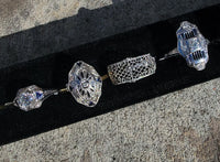 14k white gold c.1920's filigree ring band