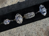 14k white gold c.1920's filigree ring band