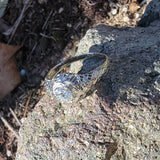 18k white gold c.1920's Deco filigree European cut diamond antique ring - apx .33ct
