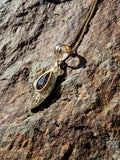 10k gold amethyst  vintage necklace pendant