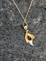 10k gold amethyst  vintage necklace pendant