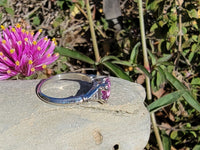 platinum pink sapphire & diamond estate ring