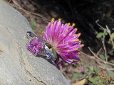 platinum pink sapphire & diamond estate ring