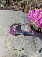 platinum pink sapphire & diamond estate ring