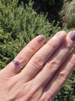 platinum pink sapphire & diamond estate ring