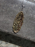 platinum & 18k gold two tone Deco estate sapphire & diamond pendant necklace lavaliere