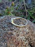 platinum& 14k gold two tone emerald & diamond antique ring