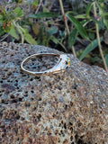 14k gold two tone yellow diamond engagement ring