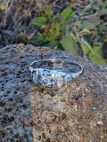 18k white gold diamond Deco diamond vintage ring