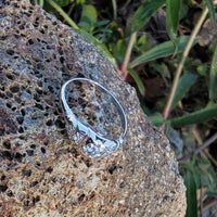 18k white gold diamond Deco diamond vintage ring