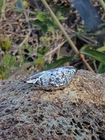 18k white gold diamond Deco diamond vintage ring