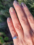 18k white gold diamond Deco diamond vintage ring