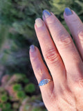 18k white gold diamond Deco diamond vintage ring