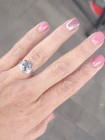 14k white gold Art Deco c.1920's aquamarine ring