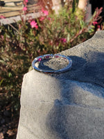 14k white gold diamond & ruby stackable wedding band