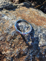 14k white gold diamond & ruby stackable wedding band