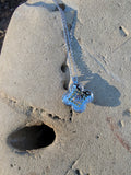 14k gold white gold green tzavorite garnet & diamond DECO style necklace pendant