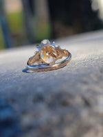 10k gold Victorian opal & diamond ring