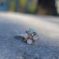 10k gold Victorian opal & diamond ring