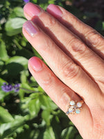 10k gold Victorian opal & diamond ring