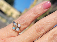10k gold Victorian opal & diamond ring