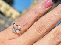 10k gold Victorian opal & diamond ring
