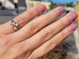 10k gold Victorian opal & diamond ring
